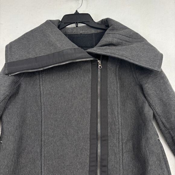 Lululemon Virasana Blanket Wrap Jacket Size 10 Heathered Charcoal Oversized Boxy - Picture 3 of 14